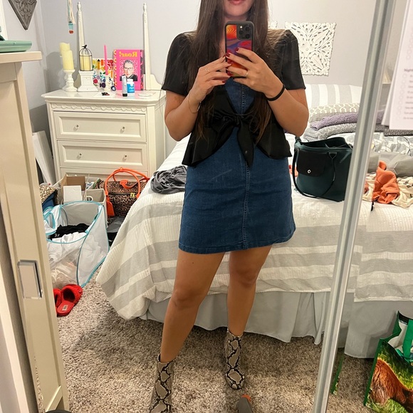 Wild Fable black satin wrap tie cover up size M - Picture 11 of 11